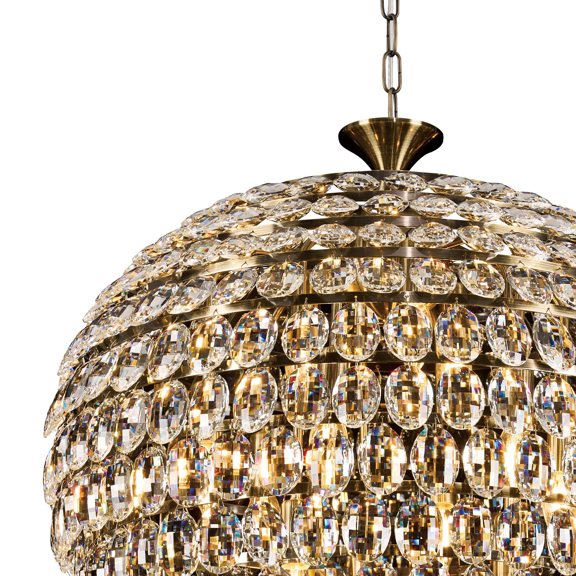 Coniston Pendant 12 Light (29.2kg) Antique Brass IL32810AB  Diyas Coniston Antique Brass